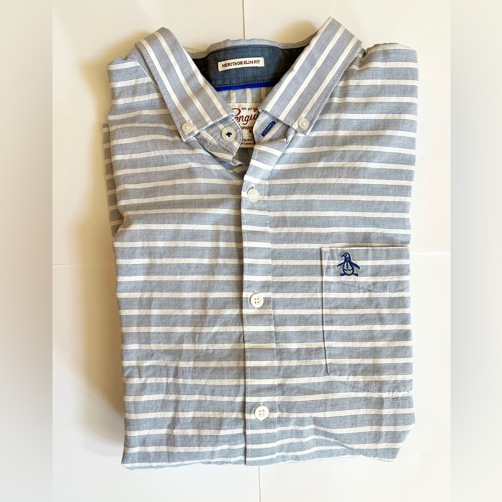 Original Penguin by Munsing Wear Heritage Slim Fit Men’s Size XL Blue Bu…